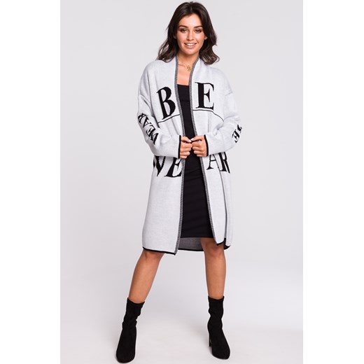 Kardigan z napisami - model 1 ze sklepu Cudmoda w kategorii Swetry damskie - zdjęcie 179653438