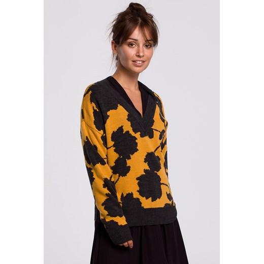 Sweter w kwiaty - model 3 ze sklepu Cudmoda w kategorii Swetry damskie - zdjęcie 179656065