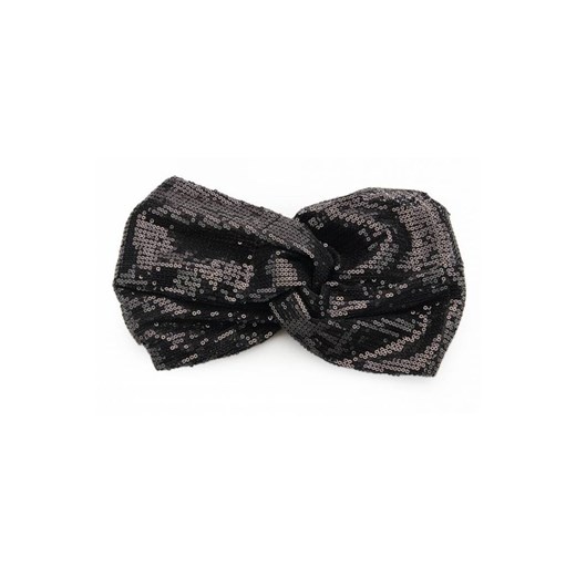 Opaska bandana na głowę - czarna-cekiny ze sklepu Cudmoda w kategorii Opaski damskie - zdjęcie 179656509
