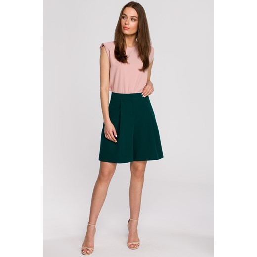 Eleganckie szorty - zielone ze sklepu Cudmoda w kategorii Szorty - zdjęcie 179656915