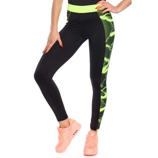Sportowe legginsy z nowoczesnym wzorem ze sklepu Cudmoda w kategorii Spodnie damskie - zdjęcie 179656975