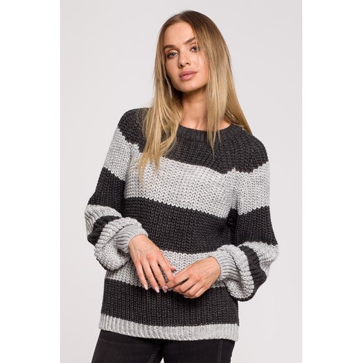 Sweter w pasy - model 1 ze sklepu Cudmoda w kategorii Swetry damskie - zdjęcie 179657127