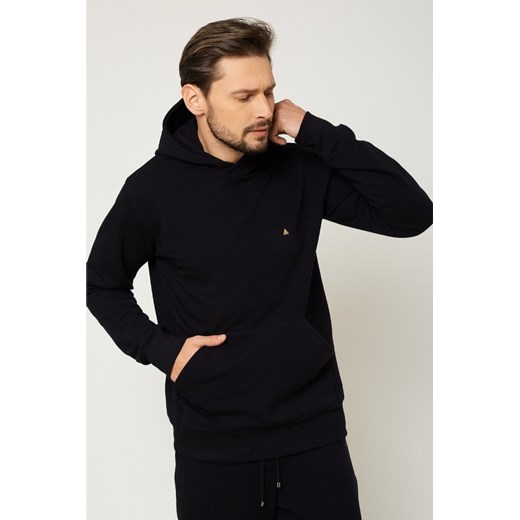 Bluza męska z kapturem - czarna ze sklepu Cudmoda w kategorii Bluzy męskie - zdjęcie 179657255
