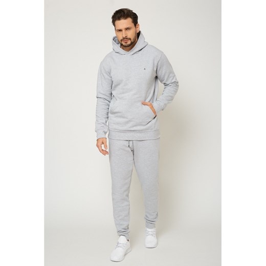 Bluza męska z kapturem - szara ze sklepu Cudmoda w kategorii Bluzy męskie - zdjęcie 179657256