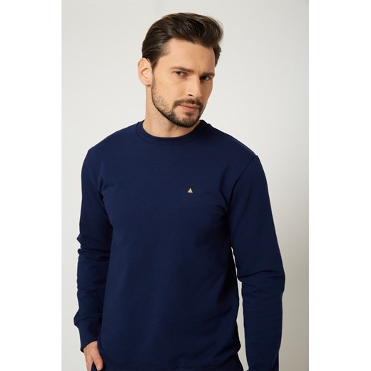Bluza męska classic - granatowa ze sklepu Cudmoda w kategorii Bluzy męskie - zdjęcie 179657268