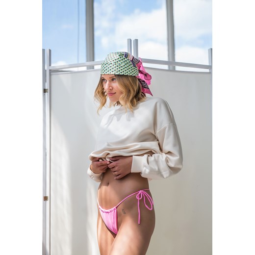 Bluza dresowa ze ściągaczami - waniliowa ze sklepu Cudmoda w kategorii Bluzy damskie - zdjęcie 179658109