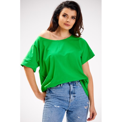 Bluzka damska oversize - trawiasta ze sklepu Cudmoda w kategorii Bluzki damskie - zdjęcie 179659378