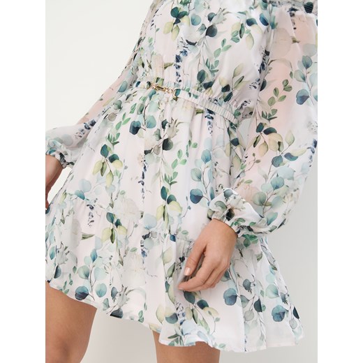 Mohito - Sukienka mini w roślinny print - biały Mohito 32 Mohito
