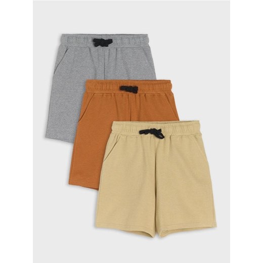 Sinsay - Szorty w prążek 3 pack - beżowy ze sklepu Sinsay w kategorii Spodenki chłopięce - zdjęcie 179663046