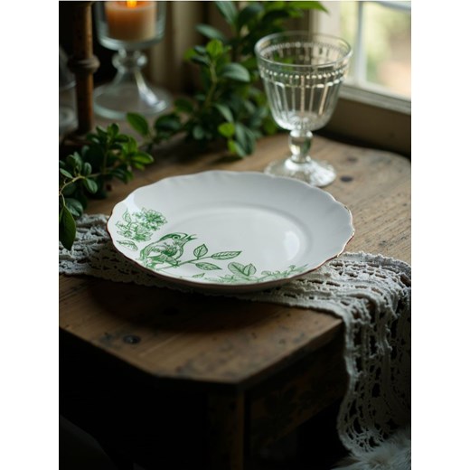 Sinsay - Ceramiczny talerz w stylu vintage - zielony ze sklepu Sinsay w kategorii Talerze - zdjęcie 179663187