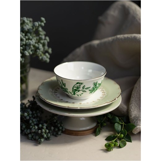 Sinsay - Porcelanowa miska w stylu vintage - zielony ze sklepu Sinsay w kategorii Miski - zdjęcie 179663189