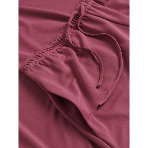 Reserved - Szerokie spodnie z modalem - jasnofioletowy Reserved L Reserved