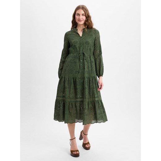 Ambiance Letnia sukienka damska Kobiety Bawełna jodłowy jednolity ze sklepu vangraaf w kategorii Sukienki - zdjęcie 179663846