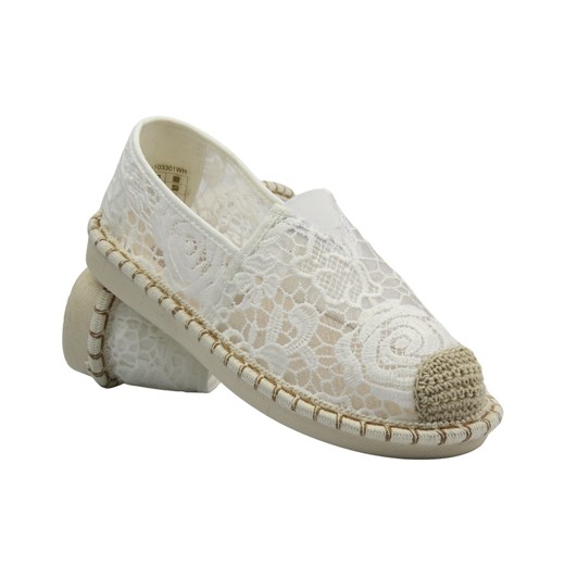 Wsuwane półbuty, espadryle damskie białe Potocki 25-103301 ze sklepu ulubioneobuwie w kategorii Espadryle damskie - zdjęcie 179663915