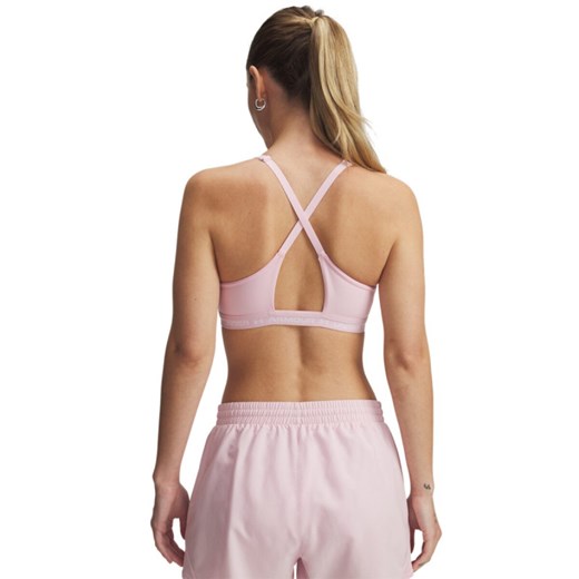 Biustonosz treningowy Under Armour UA Crossback Low Bra - różowy ze sklepu Sportstylestory.com w kategorii Biustonosze - zdjęcie 179664568