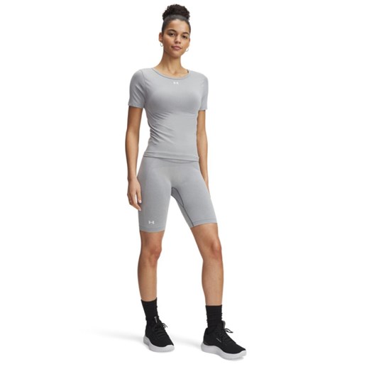 Damskie kolarki treningowe Under Armour Vanish Seamless Washed Short - szare ze sklepu Sportstylestory.com w kategorii Szorty - zdjęcie 179664576