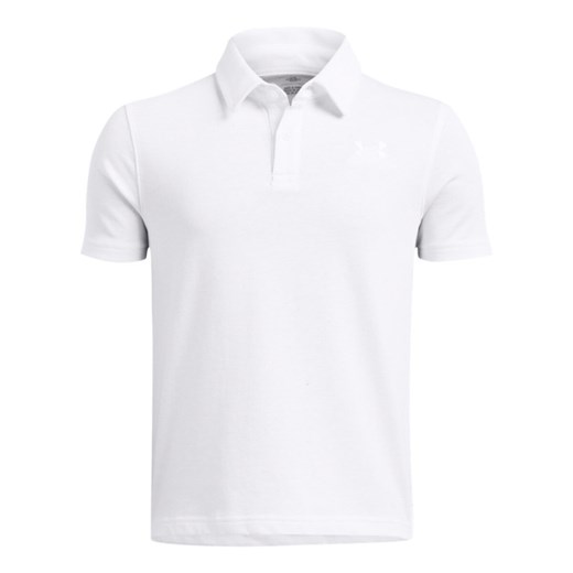 Chłopięca koszulka polo Under Armour UA B Icon Polo - biała ze sklepu Sportstylestory.com w kategorii T-shirty chłopięce - zdjęcie 179664625