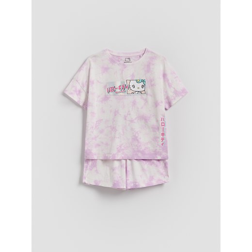 Reserved - Dwuczęściowa piżama Hello Kitty - fioletowy ze sklepu Reserved w kategorii Piżamy dziecięce - zdjęcie 179665328