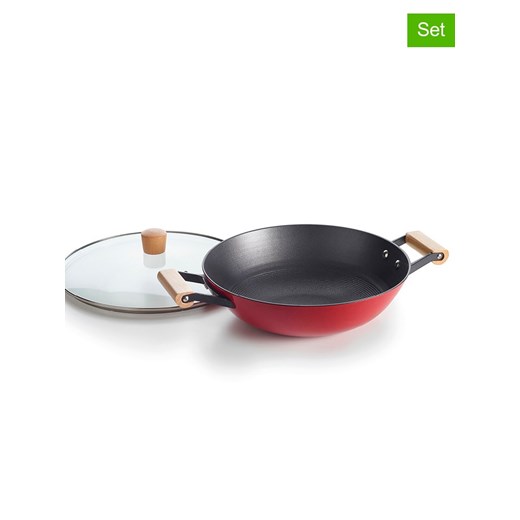 Brandt 2-częściowy zestaw w kolorze czarno-czerwonym - Ø 30 cm Brandt onesize okazyjna cena Limango Polska