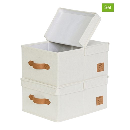 STORE IT Pudełka (2 szt.) &quot;Premium&quot; w kolorze beżowym - 33 x 25 x 16 cm ze sklepu Limango Polska w kategorii Pudełka i pojemniki - zdjęcie 179665775