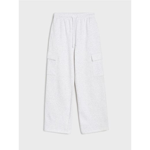 Sinsay - Spodnie wide leg cargo - szary ze sklepu Sinsay w kategorii Spodnie damskie - zdjęcie 179668769