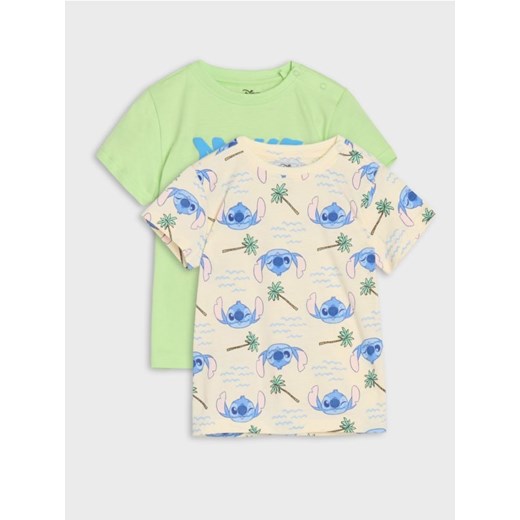 Sinsay - Koszulki 2 pack Stitch - zielony - id: 518EJ-72X - marki Sinsay - 179668817 Sinsay - Koszulki 2 pack Stitch - zielony ze sklepu Sinsay w kategorii Bluzki dziewczęce - zdjęcie 179668817
