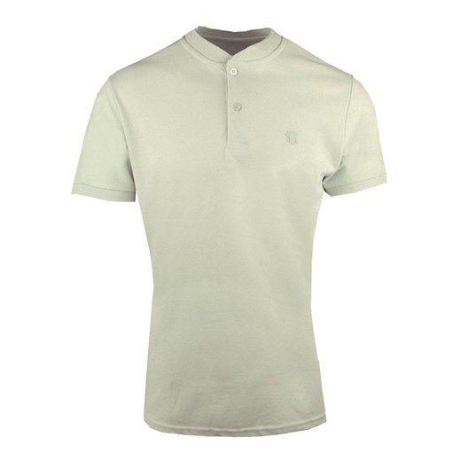 Męski T-Shirt (Koszulka) z Dekoltem na Guziki - Pako Jeans - Miętowa TSPJNSbylongoMT ze sklepu JegoSzafa.pl w kategorii T-shirty męskie - zdjęcie 179670436