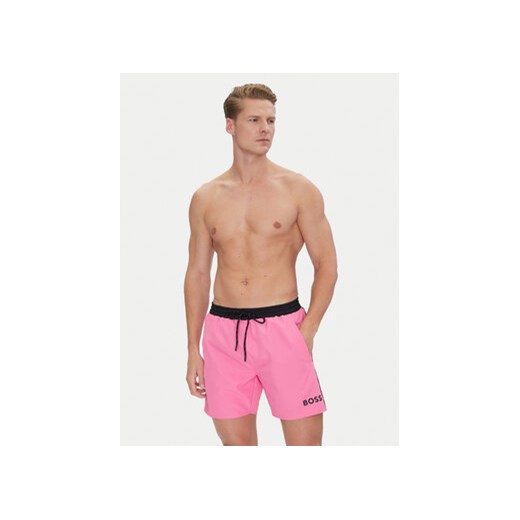 BOSS Szorty kąpielowe Starfish 50514429 Różowy Regular Fit 3XL MODIVO