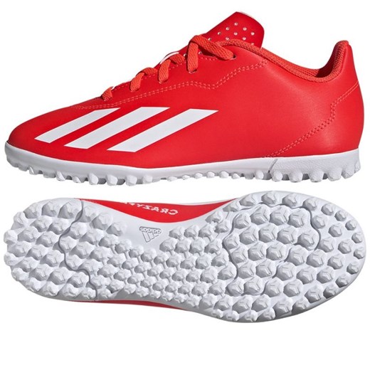 Buty piłkarskie adidas X Crazyfast Club Tf IF0708 czerwone ze sklepu ButyModne.pl w kategorii Buty sportowe dziecięce - zdjęcie 179672079