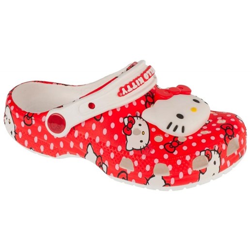 Klapki Crocs Classic Hello Kitty Red Clog K 210576-90H czerwone ze sklepu ButyModne.pl w kategorii Klapki dziecięce - zdjęcie 179672089