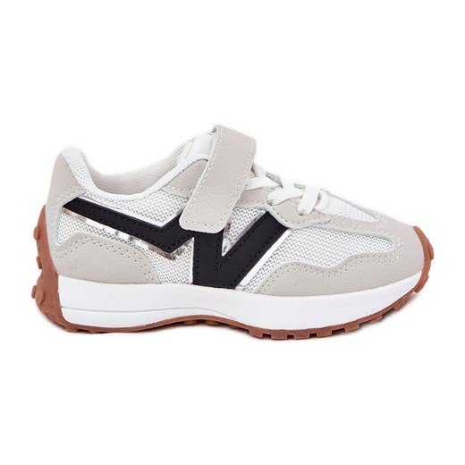 Sneakersy Dziecięce Na Rzep Szare ze sklepu ButyModne.pl w kategorii Buty sportowe dziecięce - zdjęcie 179672158