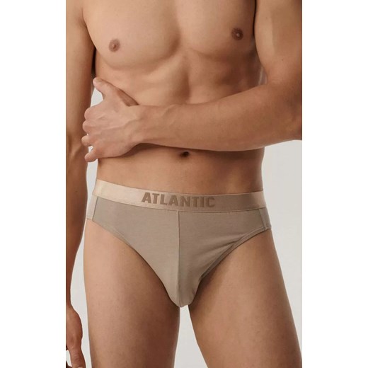 Atlantic 2-pack slipy męskie Sport 2BMP-013-Beżowy, Kolor beżowy, Rozmiar S, ATLANTIC ze sklepu Primodo w kategorii Majtki męskie - zdjęcie 179672375