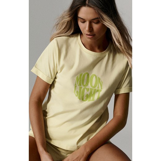 Atlantic bawełniana piżama damska NLP-487-LIMONKOWY, Kolor limonka, Rozmiar L, ATLANTIC ze sklepu Intymna w kategorii Piżamy damskie - zdjęcie 179673158