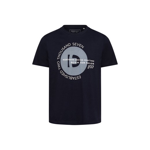 Tom Tailor Denim Koszulka męska Mężczyźni Bawełna granatowy nadruk ze sklepu vangraaf w kategorii Bluzki damskie - zdjęcie 179674847