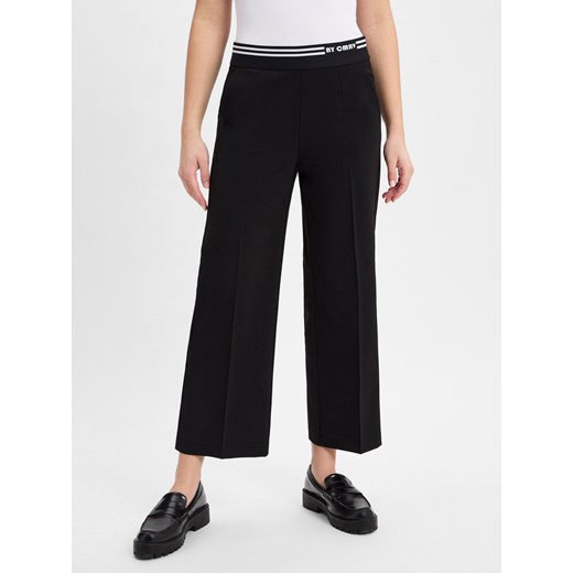 Cambio Spodnie - Cameron Kobiety Sztuczne włókno czarny jednolity ze sklepu vangraaf w kategorii Spodnie damskie - zdjęcie 179674886