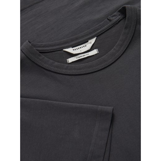 Reserved - T-shirt comfort fit - ciemnoszary Reserved L Reserved