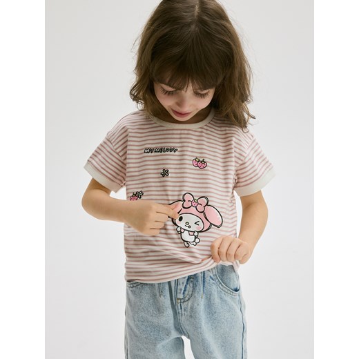 Reserved - Bawełniany t-shirt My Melody - wielobarwny ze sklepu Reserved w kategorii Bluzki dziewczęce - zdjęcie 179675997