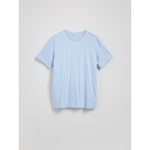 Reserved - Bawełniany t-shirt regular - jasnoniebieski ze sklepu Reserved w kategorii T-shirty męskie - zdjęcie 179676056