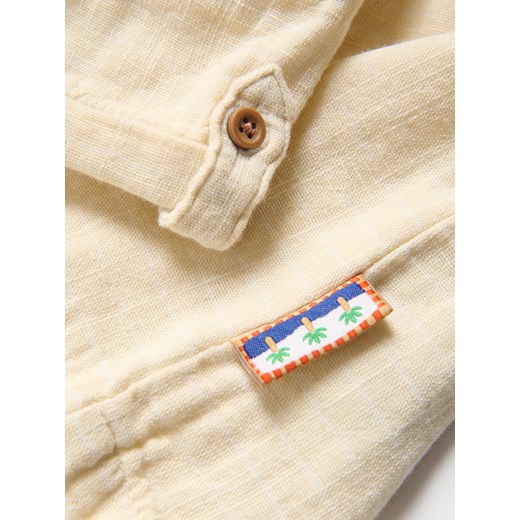 Reserved - Bawełniana koszula - kremowy Reserved 74 (6-9 m.) Reserved