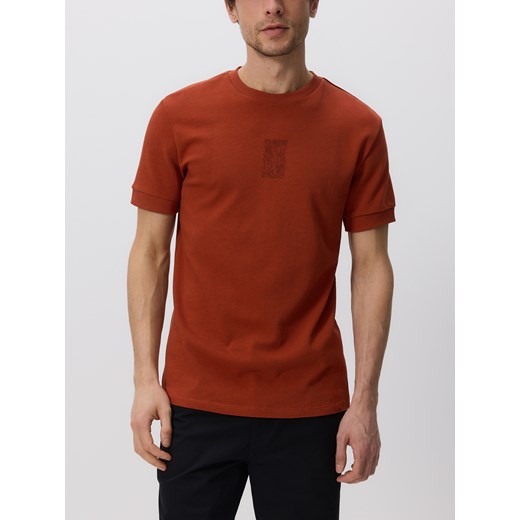 Reserved - Bawełniany t-shirt regular - miedziany Reserved S Reserved