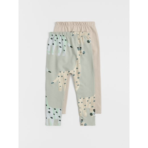 Reserved - Bawełniane legginsy 2 pack - morski ze sklepu Reserved w kategorii Spodnie chłopięce - zdjęcie 179676289