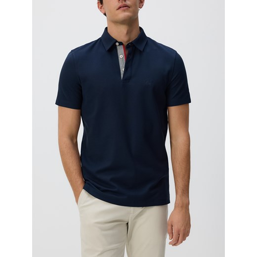 Reserved - Koszulka polo regular z haftem - granatowy ze sklepu Reserved w kategorii T-shirty męskie - zdjęcie 179676356