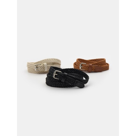 Sinsay - Plecione paski 3 pack - wielobarwny Sinsay XL Sinsay