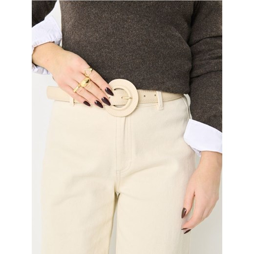 Sinsay - Pasek - kremowy ze sklepu Sinsay w kategorii Paski damskie - zdjęcie 179677257