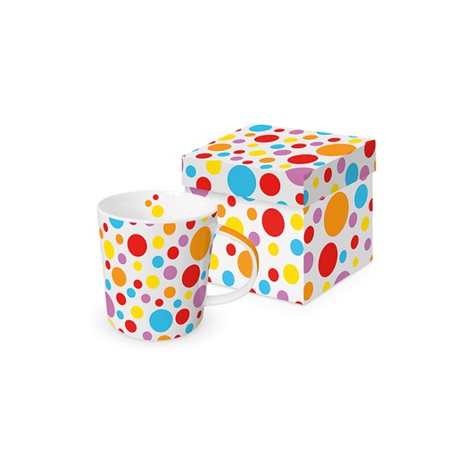 ppd Kubek jumbo &quot;Dots &quot; w kolorze białym ze wzorem - 400 ml ze sklepu Limango Polska w kategorii Kubki - zdjęcie 179681879