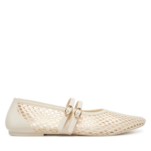 Balerinki letnie na płaskiej podeszwie bez zapięcia 