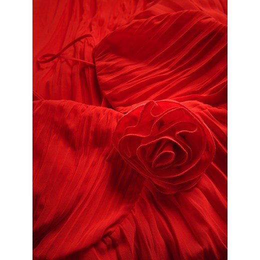 Sukienka Reserved maxi z aplikacjami  z tkaniny rozkloszowana 