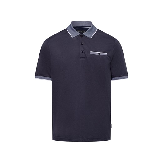 Bugatti Męska koszulka polo Mężczyźni Bawełna granatowy jednolity ze sklepu vangraaf w kategorii T-shirty męskie - zdjęcie 179688635