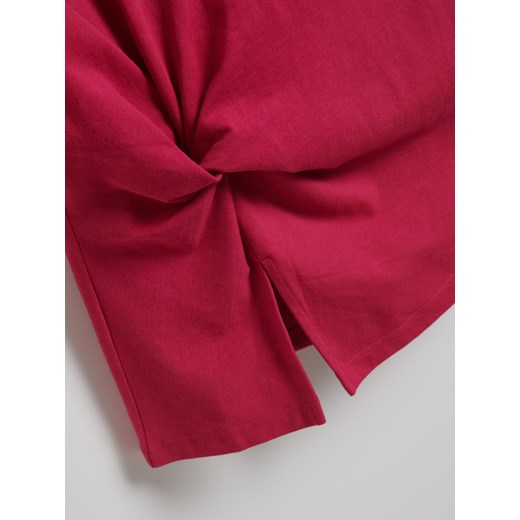 Bluzka damska Reserved z okrągłym dekoltem z krótkimi rękawami 