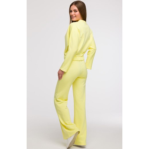 Bluza damska z kopertowym dekoltem cytrynowa B292, Kolor cytrynowy, Rozmiar L, BeWear ze sklepu Primodo w kategorii Bluzy damskie - zdjęcie 179692339